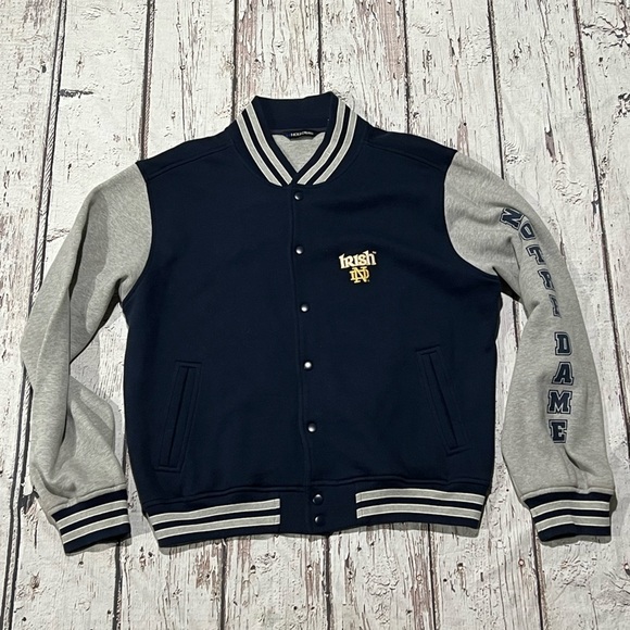 Notre Dame Fighting Irish Sports Button Up NCAA College Jacket - Picture 1 of 8